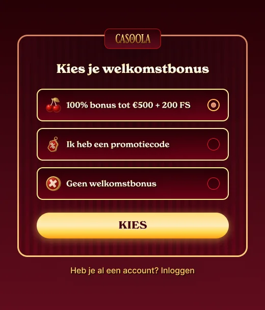 Casoola Casino registratiebonus banner